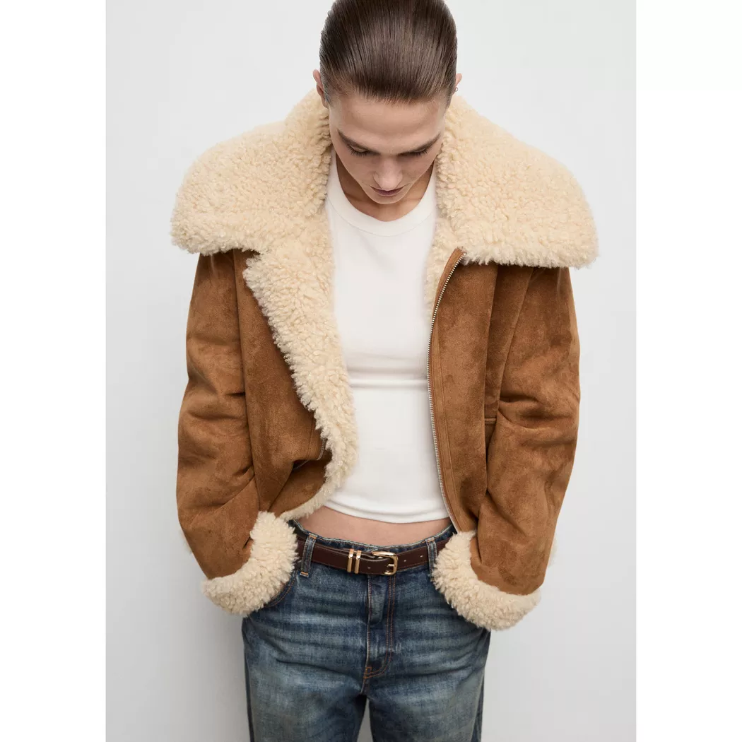 Mango - Jacke, für Damen, Light Beige, Größe L