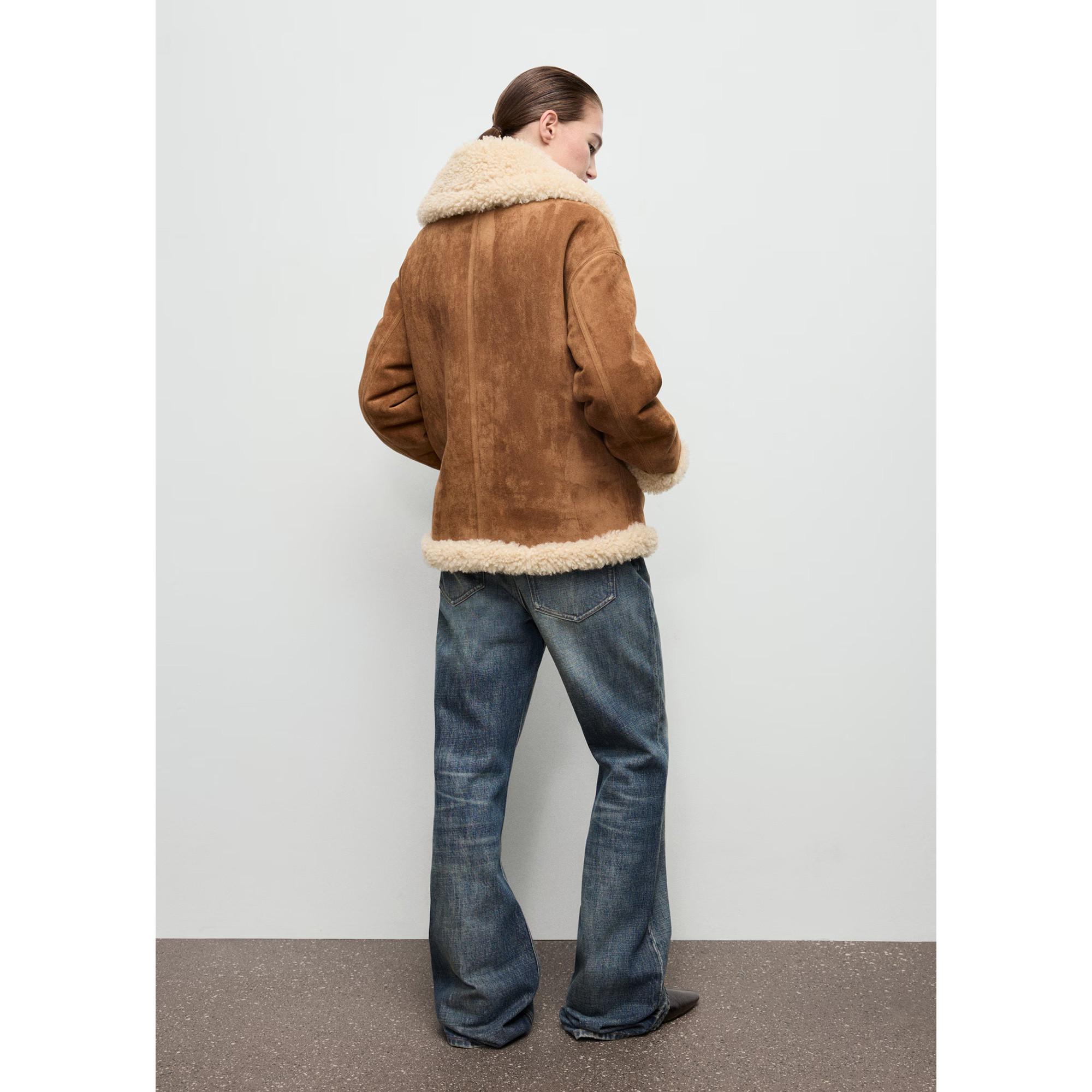 MANGO Adriana Kunstshearlingjacke  