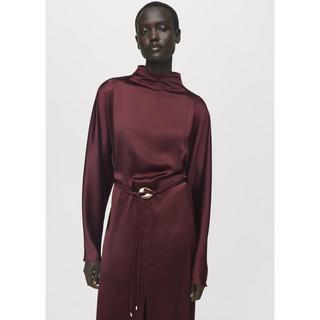 MANGO SUSI2 Langarm Midi-Kleid mit Gürtel  