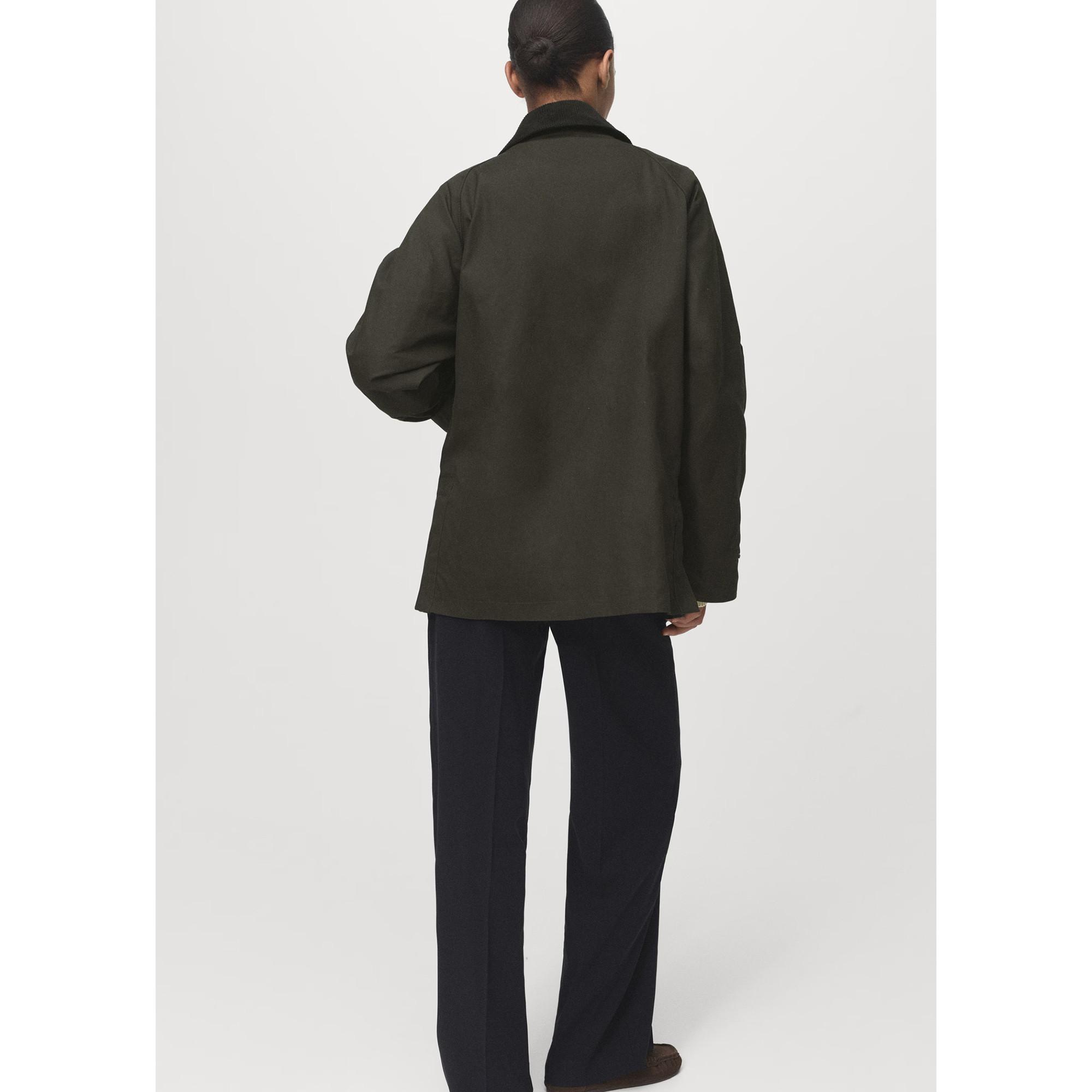 MANGO NIAGARA Parka Collo in Velluto a Coste  