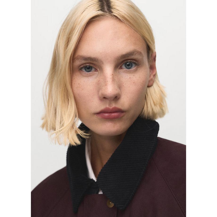 MANGO NIAGARA Parka Col en Velours Côtelé  