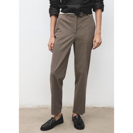 MANGO NEWARM Nadelstreifen Taillierte Cropped Hose  