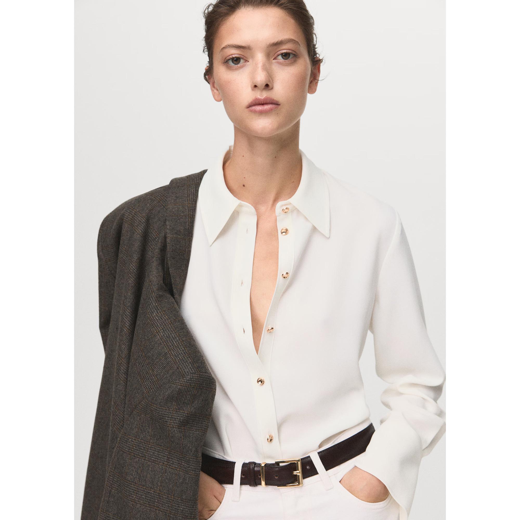 MANGO Flare Straight Fit Camicetta  