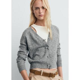 MANGO Lady Cardigan Schleifendetails  
