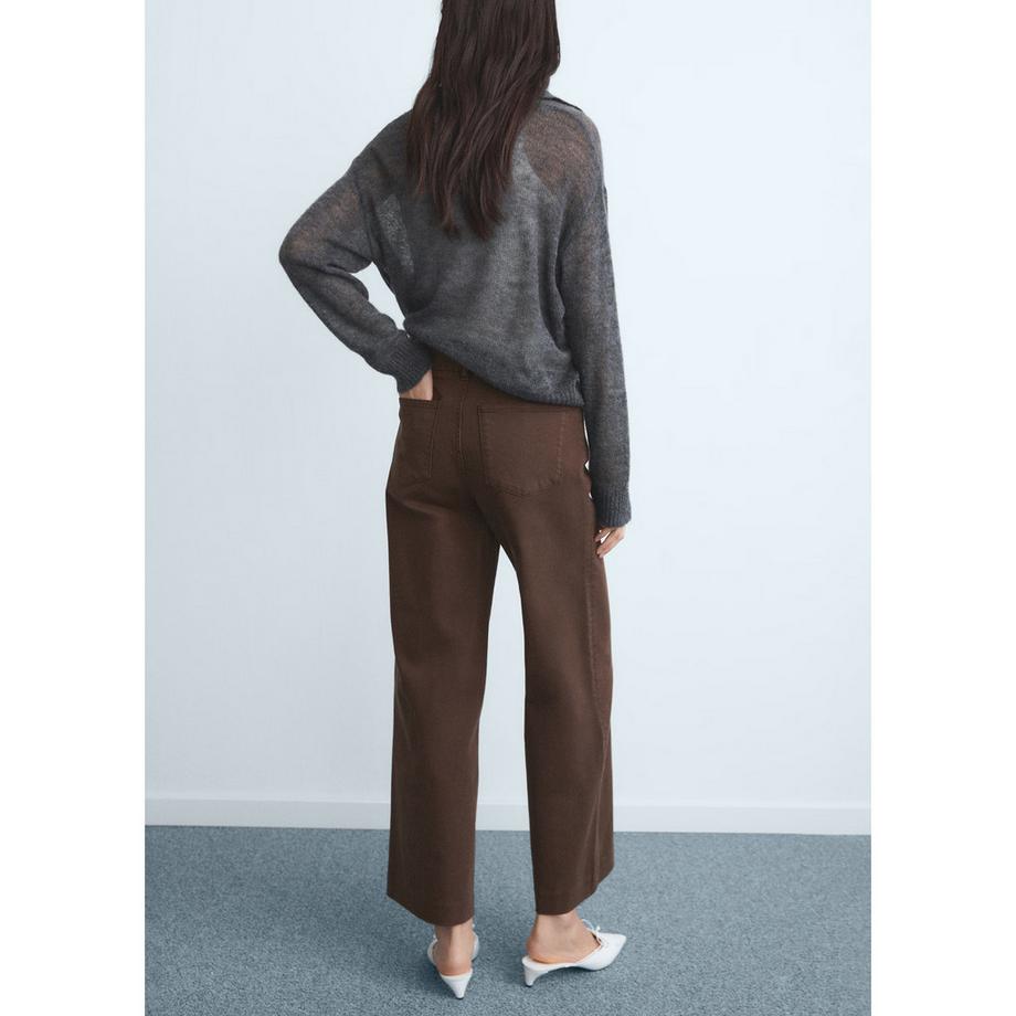 MANGO Paloma Straight Fit Knöchellange Jeans  