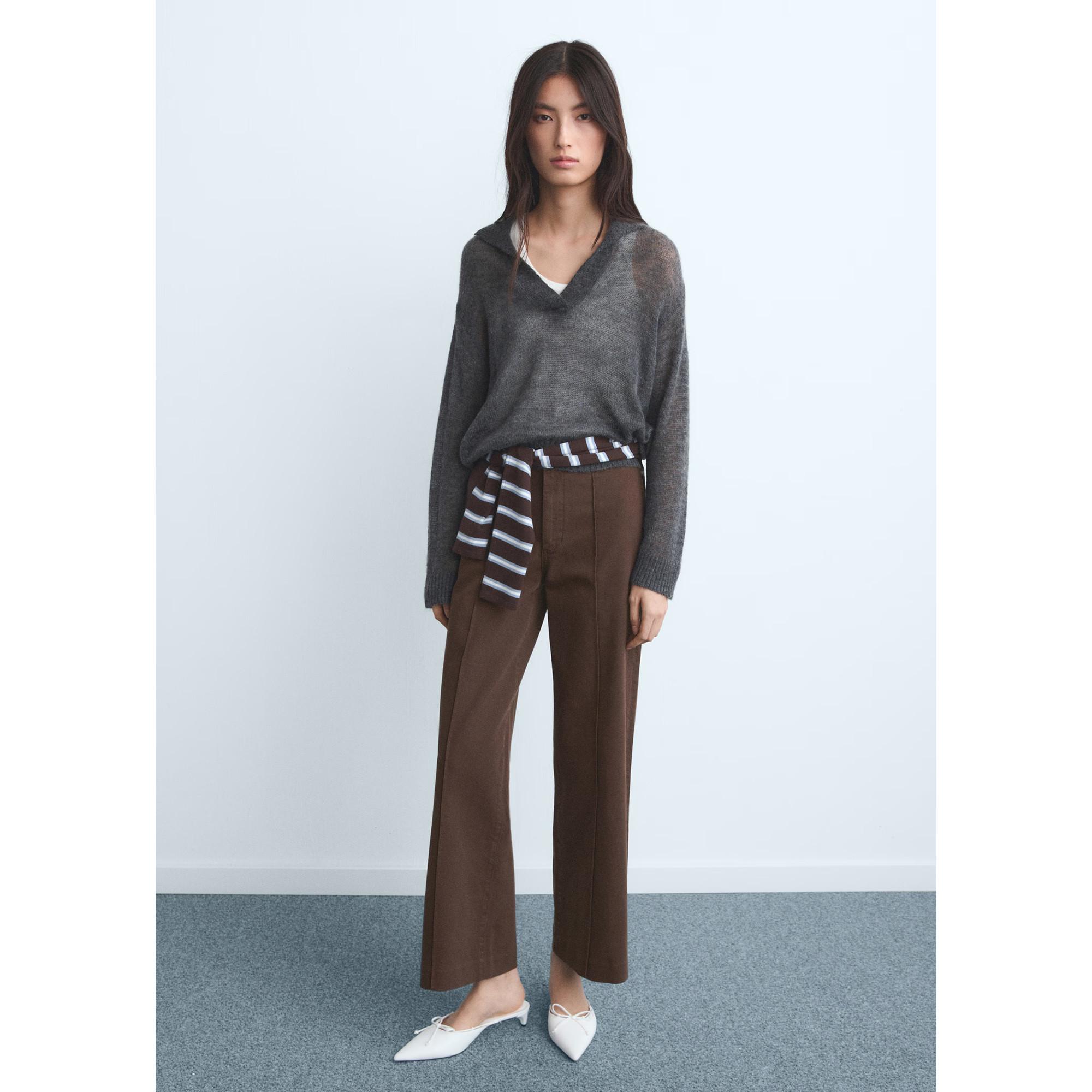 MANGO Paloma Straight Fit Knöchellange Jeans  