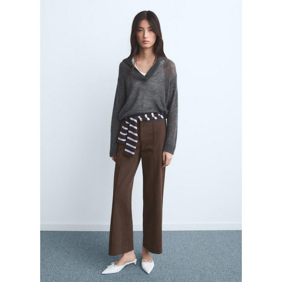 MANGO Paloma Straight Fit Knöchellange Jeans  