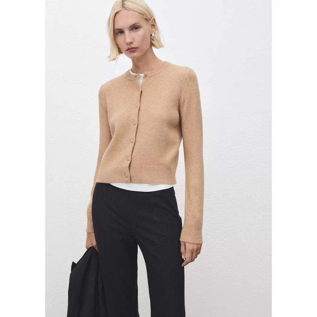 Mango - Cardigan, für Damen, Camel, Größe L