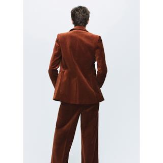 MANGO Velveton Straight Fit Samtblazer  