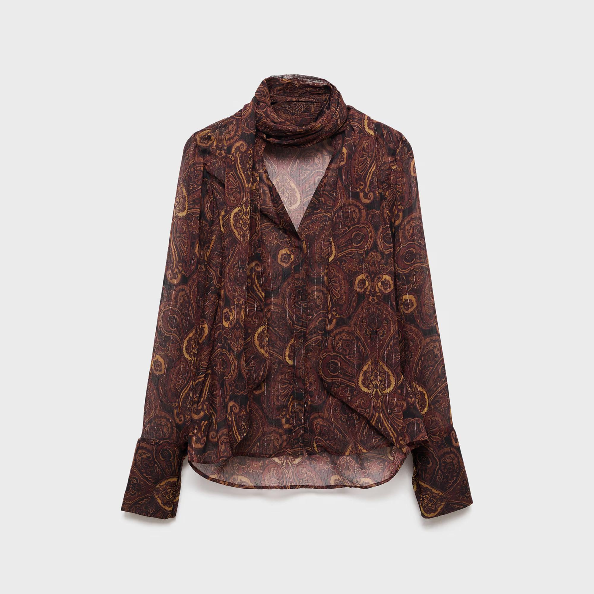 MANGO MILANO Paisley Print Bluse  