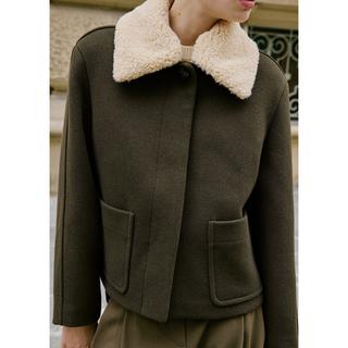 MANGO MUS Jacke mit Kunstfellkragen  