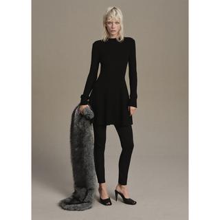 MANGO Peplum Rippstrickkleid  