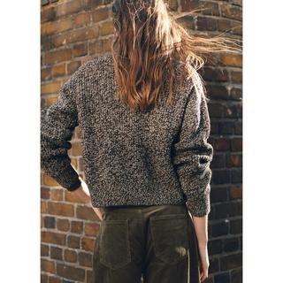 MANGO Salty Melierter Strick Gerader Schnitt Cardigan  