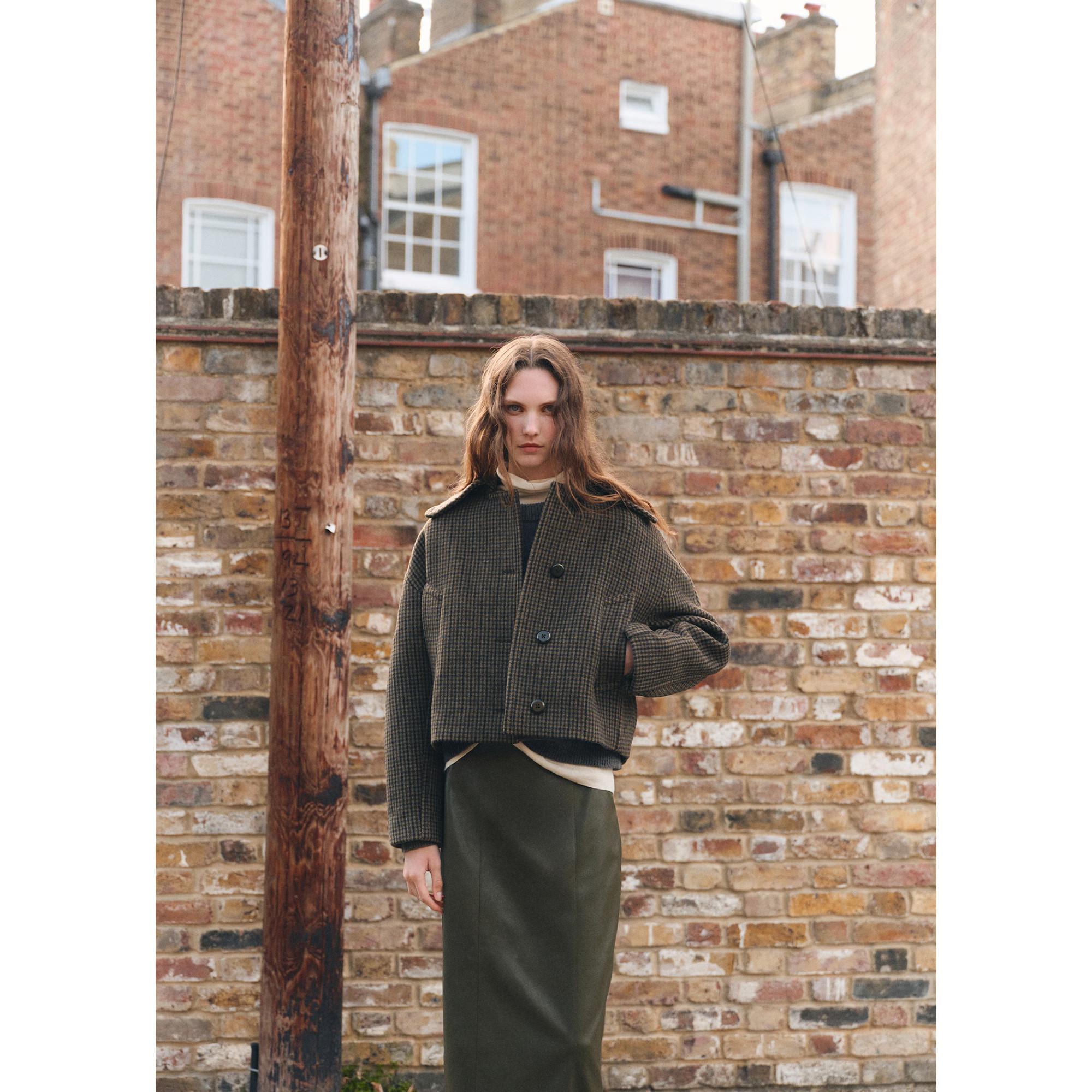 MANGO Dita Veste Courte à Carreaux  