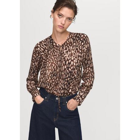 MANGO Stefi Leoparden Print Bluse  