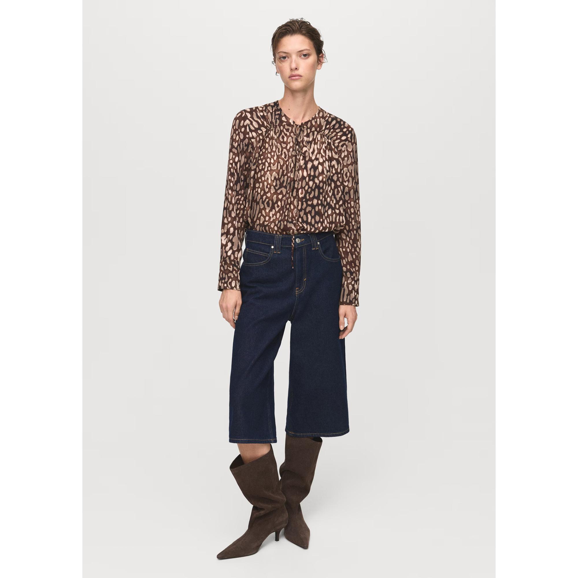 MANGO Stefi Leoparden Print Bluse  