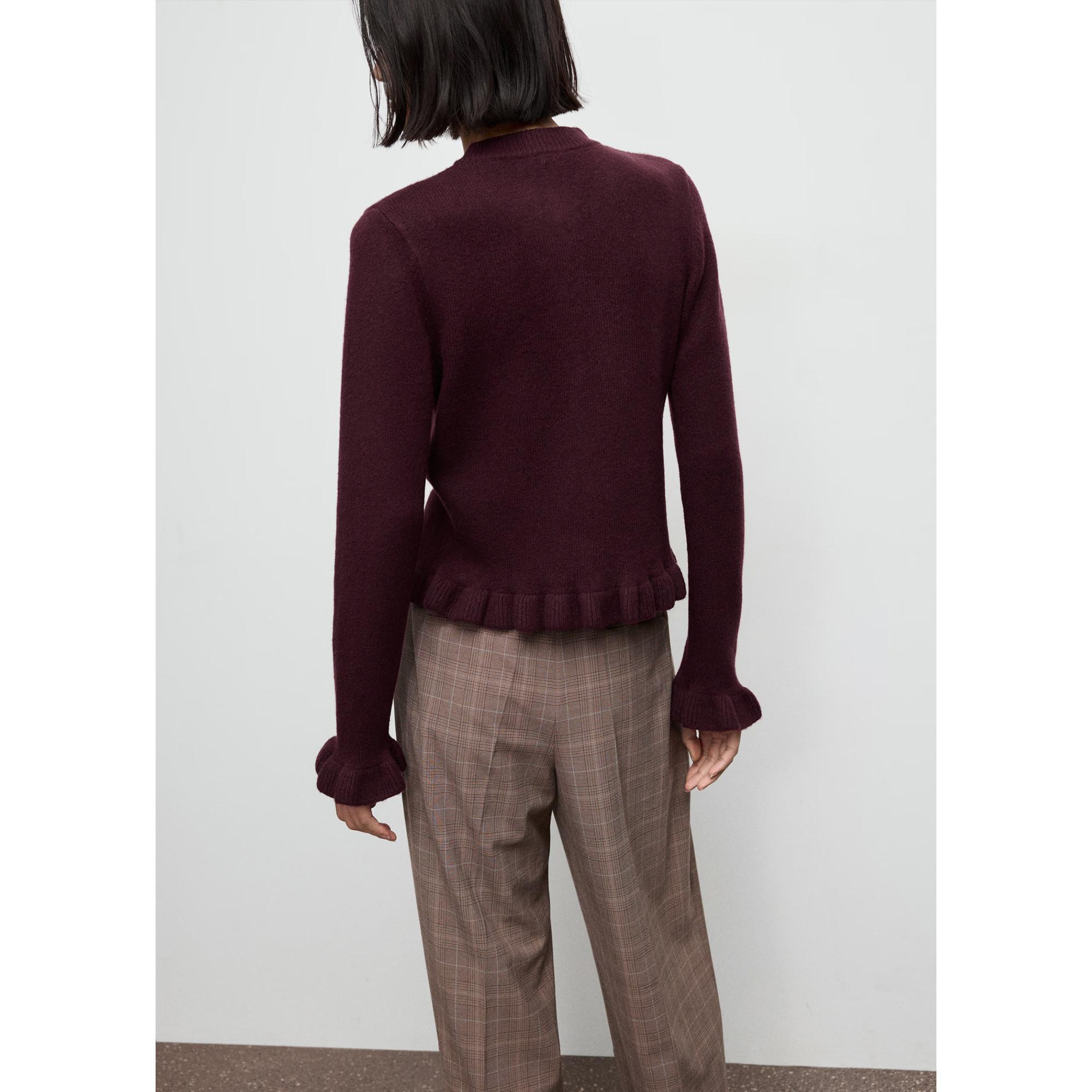 MANGO Fleur Cardigan mit Rüschensaum  