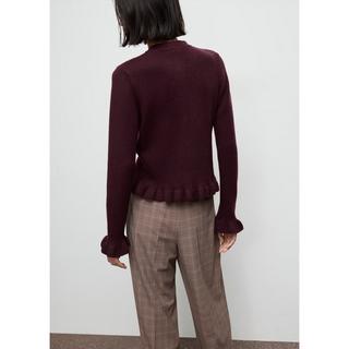 MANGO Fleur Cardigan mit Rüschensaum  