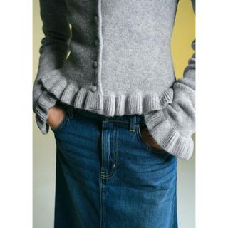 MANGO Fleur Cardigan à Ourlet Volanté  