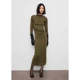 MANGO Brat Langarm Midikleid  