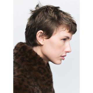 MANGO ZURICH Leopard Print Kunstpelz Mantel  
