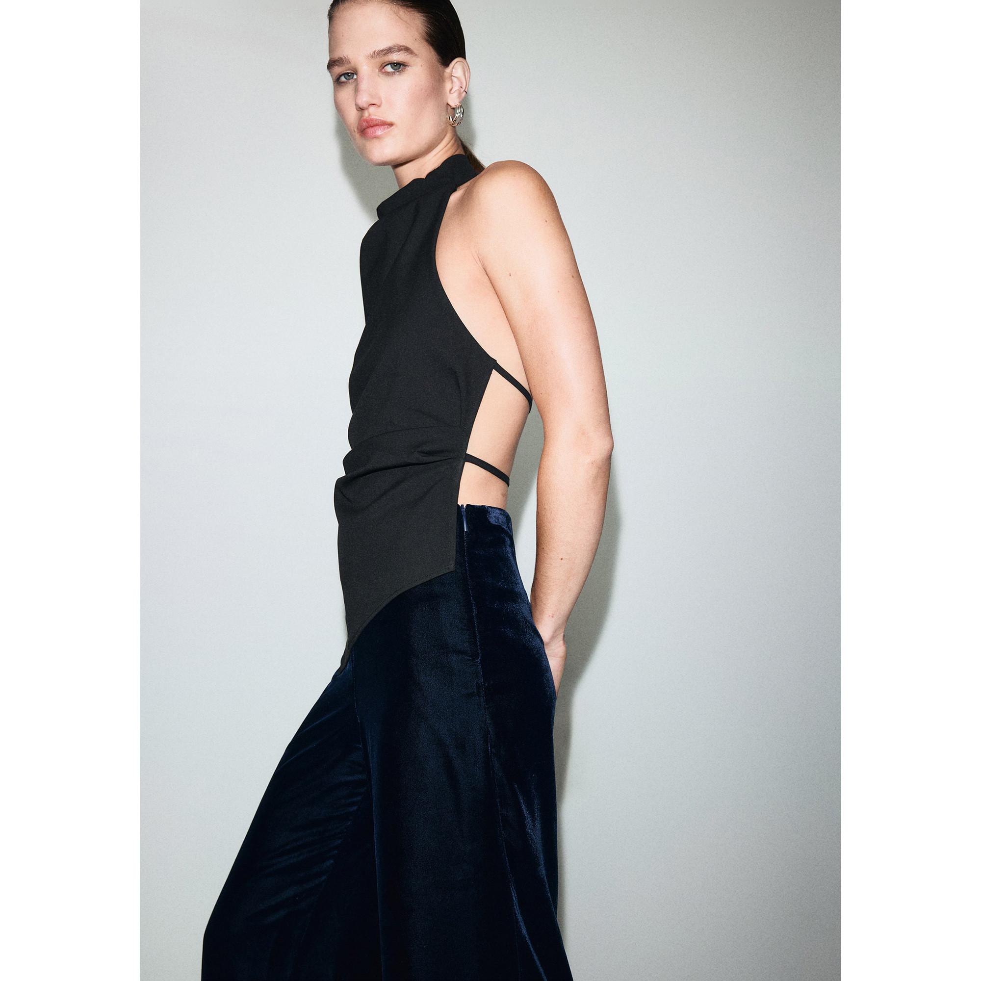 MANGO COMBI Pantalon Droit en Velours  