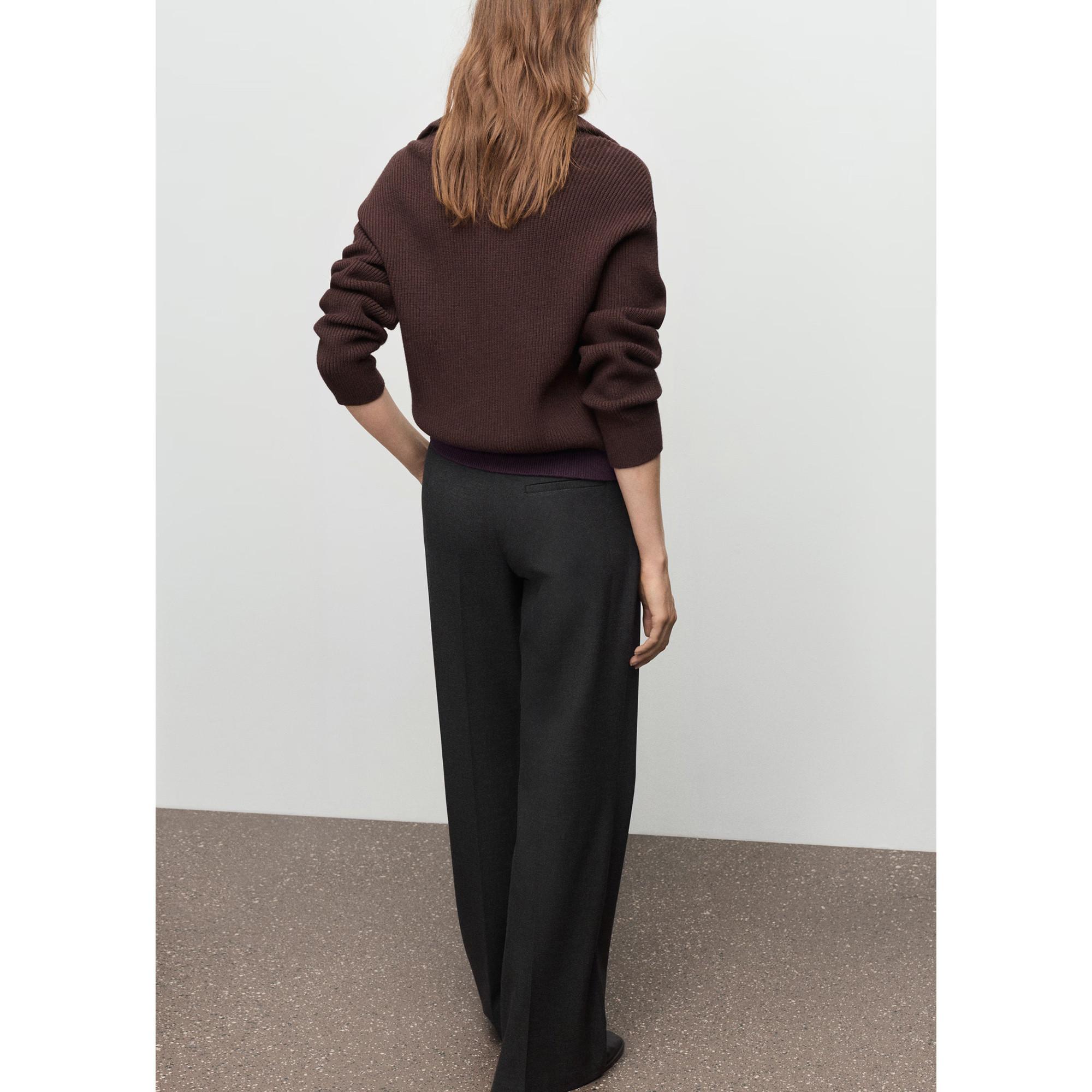 MANGO Carlota High Waist Straight Fit Hose mit Gürtel  