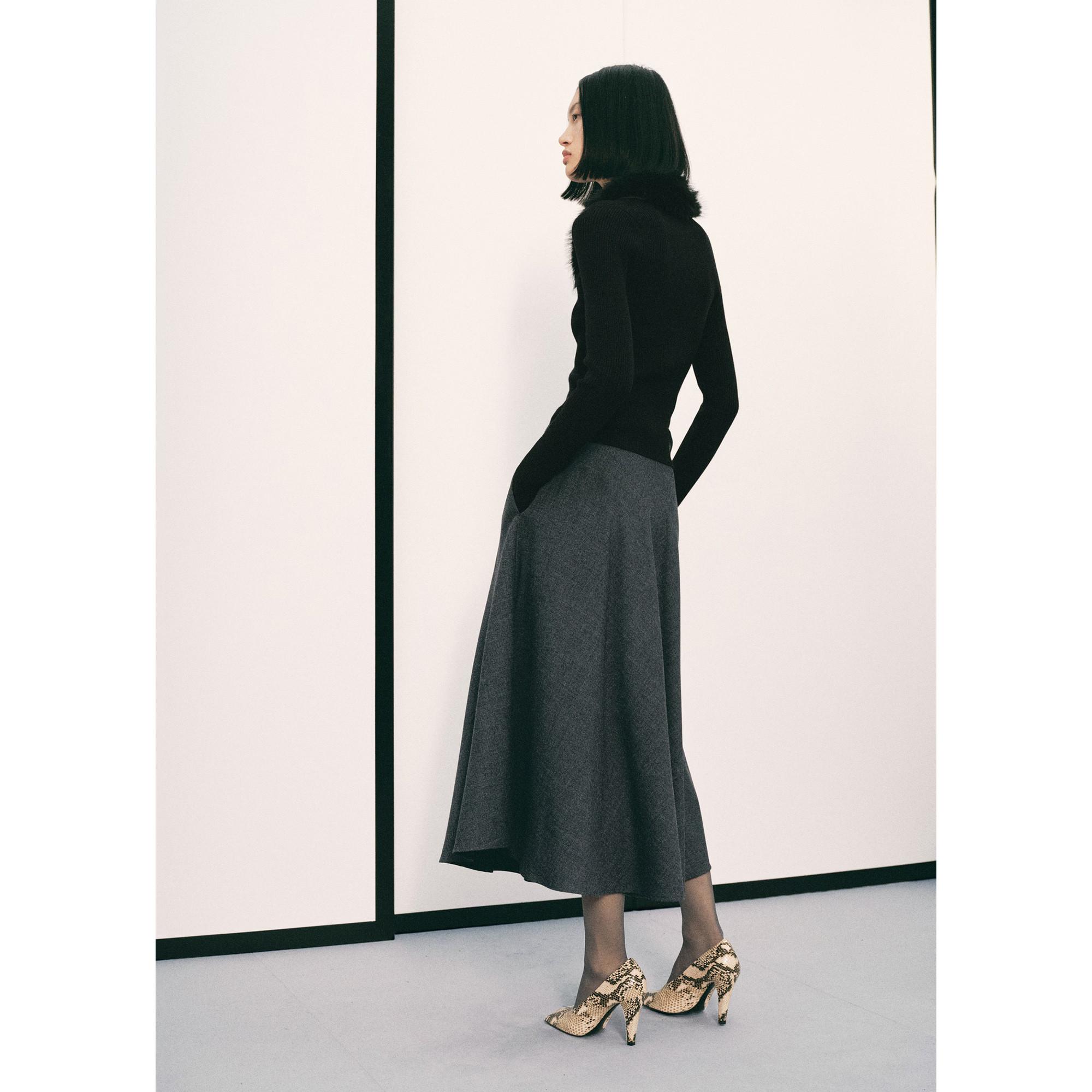 MANGO Maddie Cardigan mit Kunstfellkragen  