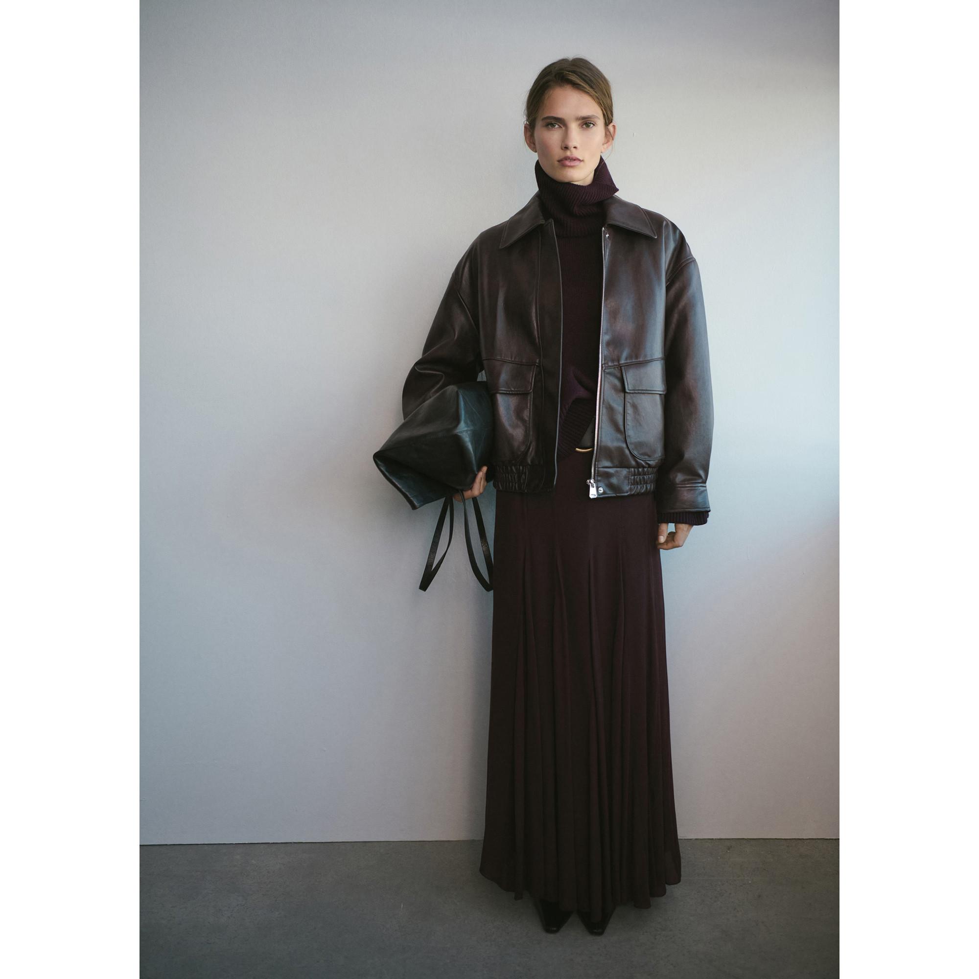 MANGO Marti Veste Oversize Effet Cuir  