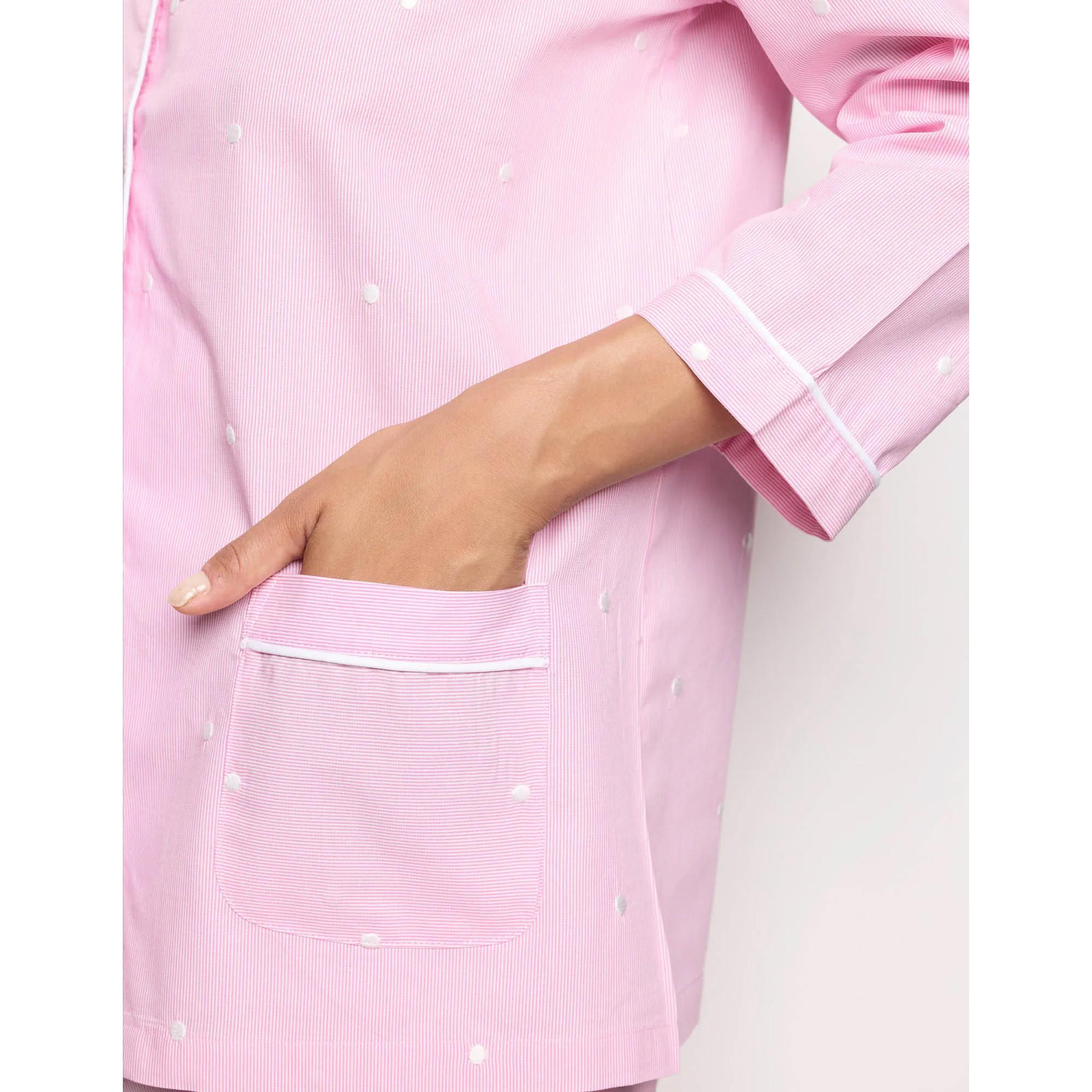 Yamamay Langarmshirt mit Tupfen- und Streifenmuster  