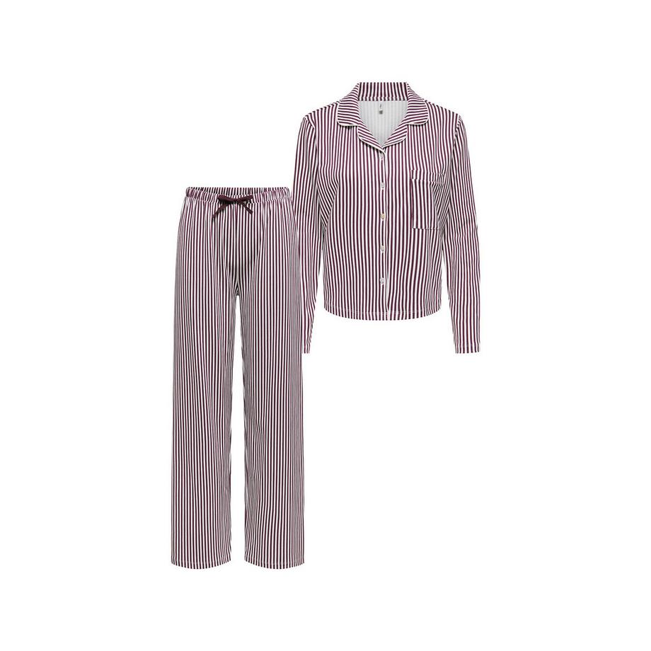Only Lingerie CILLE Pyjama Set Manches Longues Rayé  