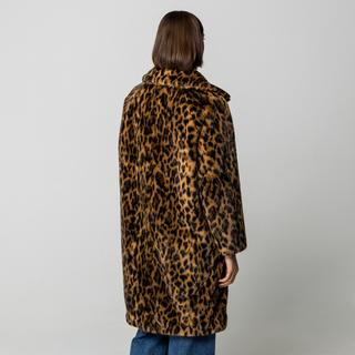 HUGO Mafelda-1 Manteau en fausse fourrure imprimé léopard  