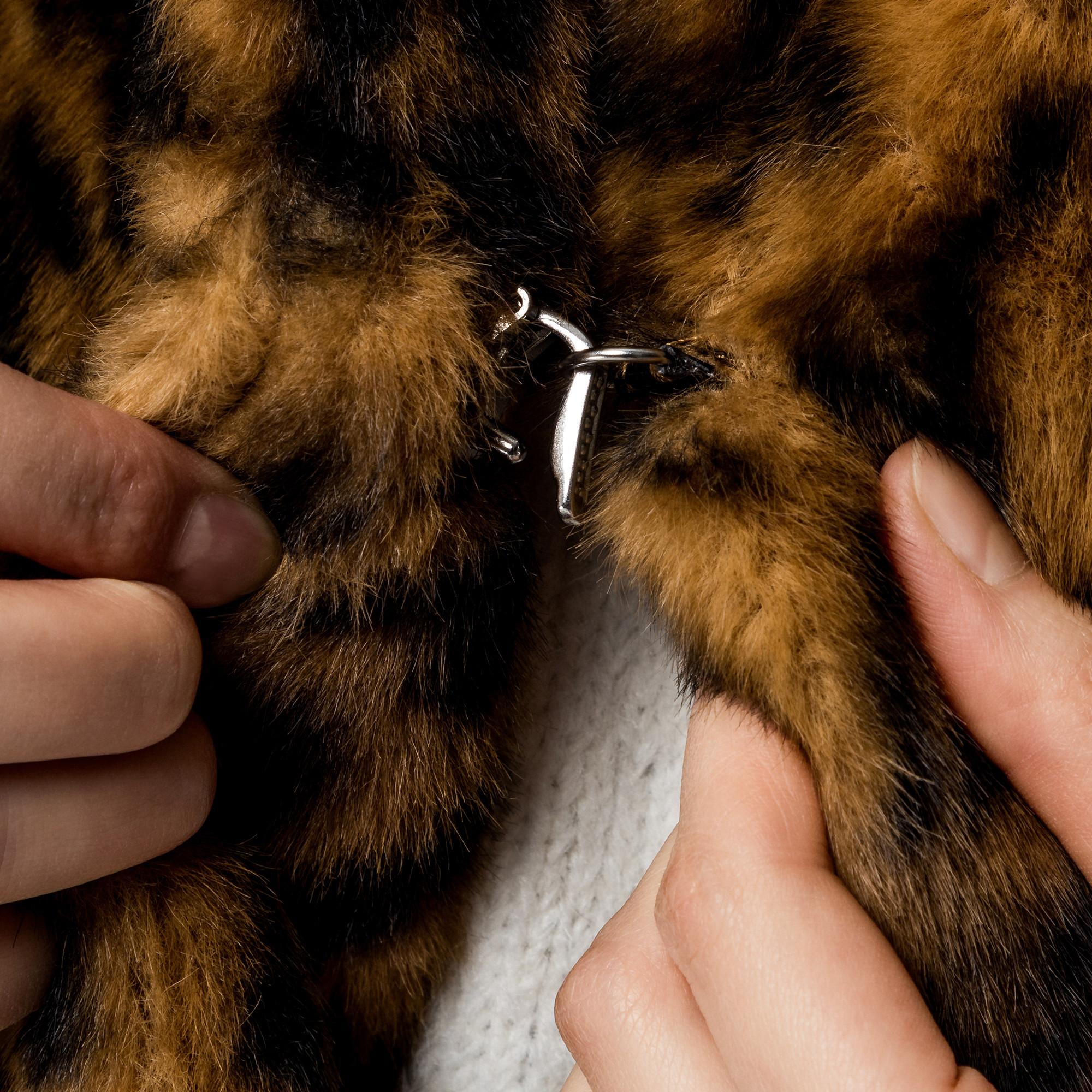 HUGO Mafelda-1 Manteau en fausse fourrure imprimé léopard  