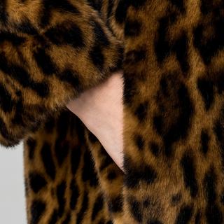 HUGO Mafelda-1 Manteau en fausse fourrure imprimé léopard  