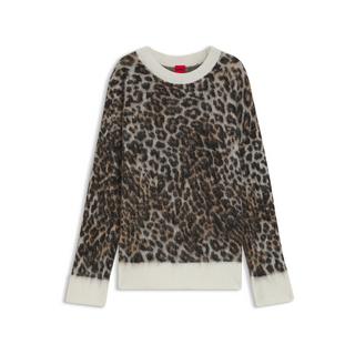 HUGO Seratu Pull Imprimé Léopard  
