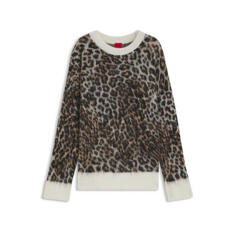 HUGO Seratu Pull Imprimé Léopard  