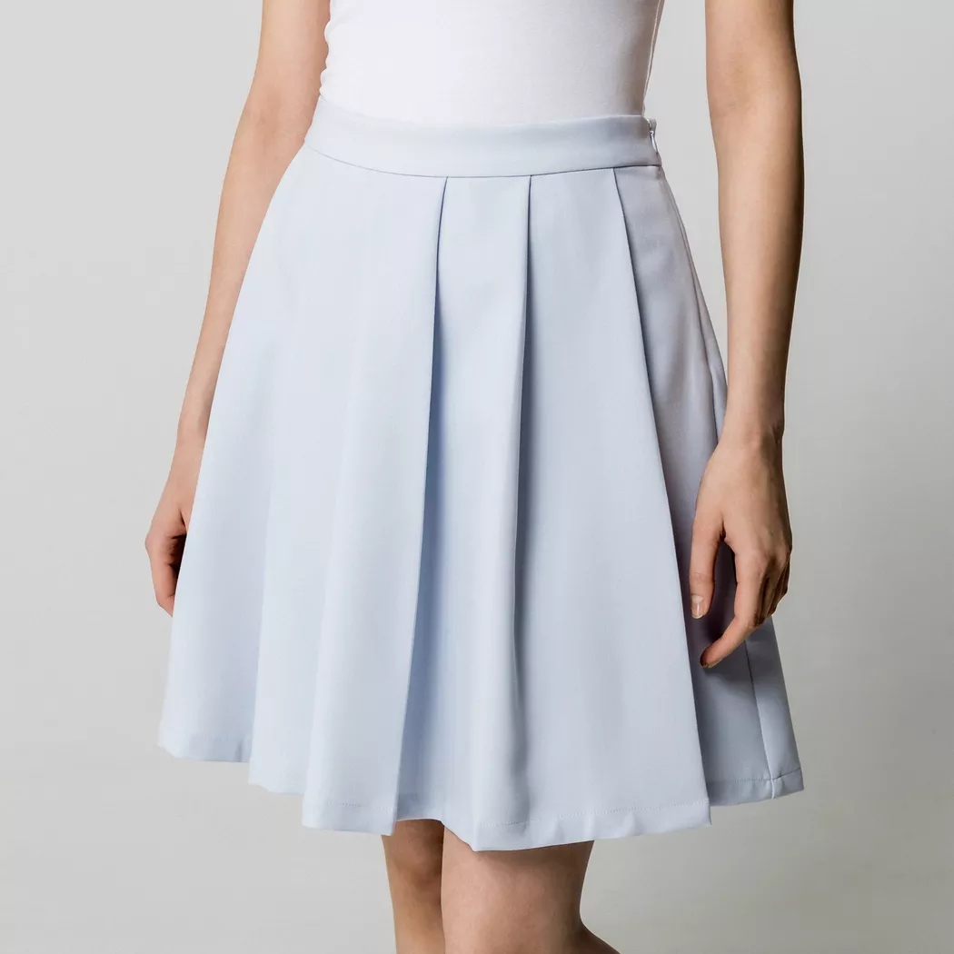 Manor Woman - Faltenrock, für Damen, Grau-Blau, Größe 38