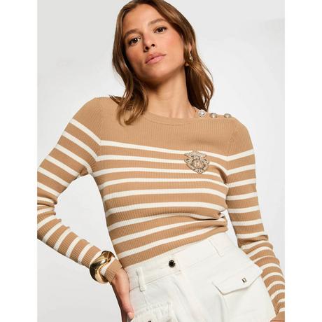 MORGAN Gestreifter Slim Fit Pullover  