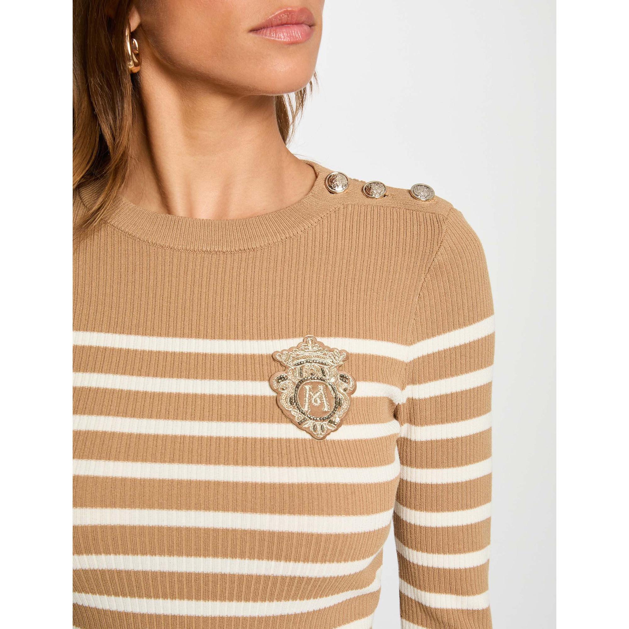 MORGAN Gestreifter Slim Fit Pullover  