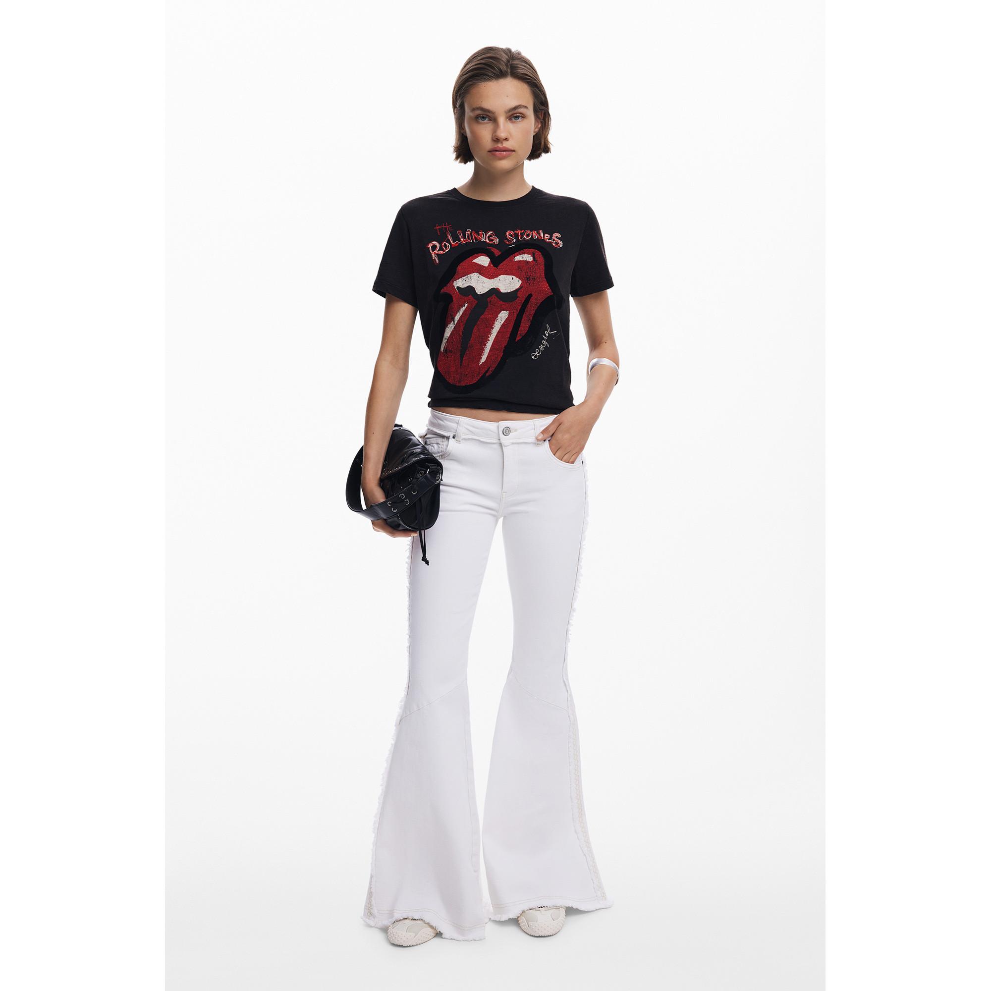 Desigual Rolling Stones Grafikdruck Kurzarm T-Shirt  