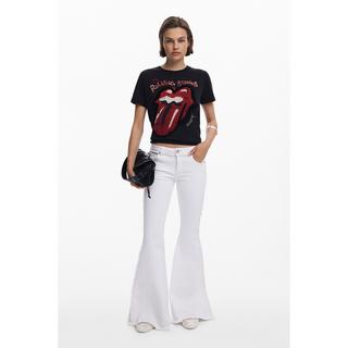 Desigual Rolling Stones Grafikdruck Kurzarm T-Shirt  