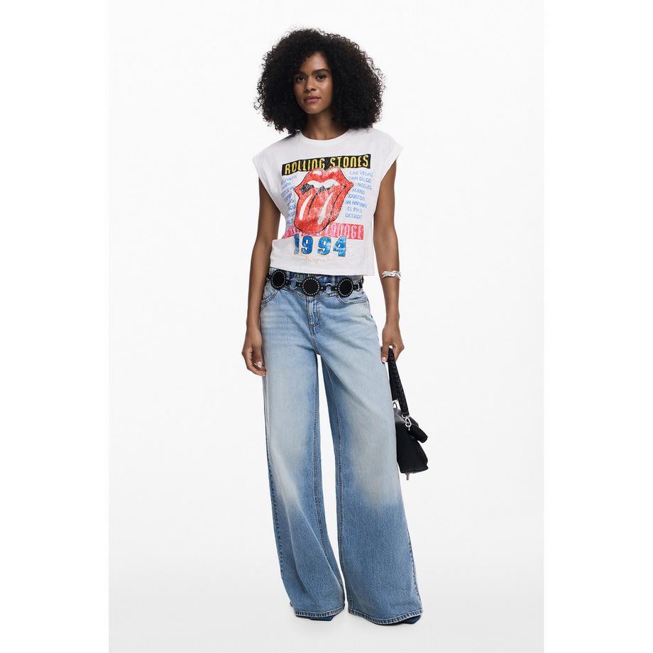 Desigual Rolling Stones T-Shirt Imprimé Graphique  