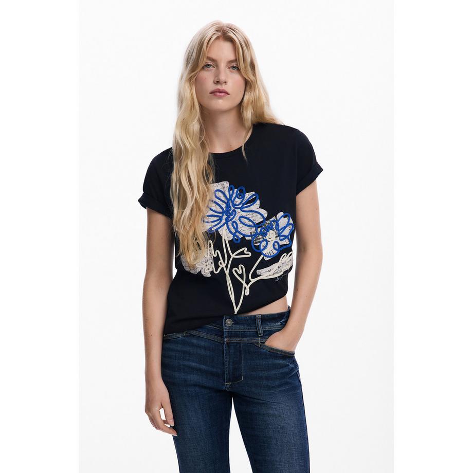Desigual T-shirt dentelle florale  