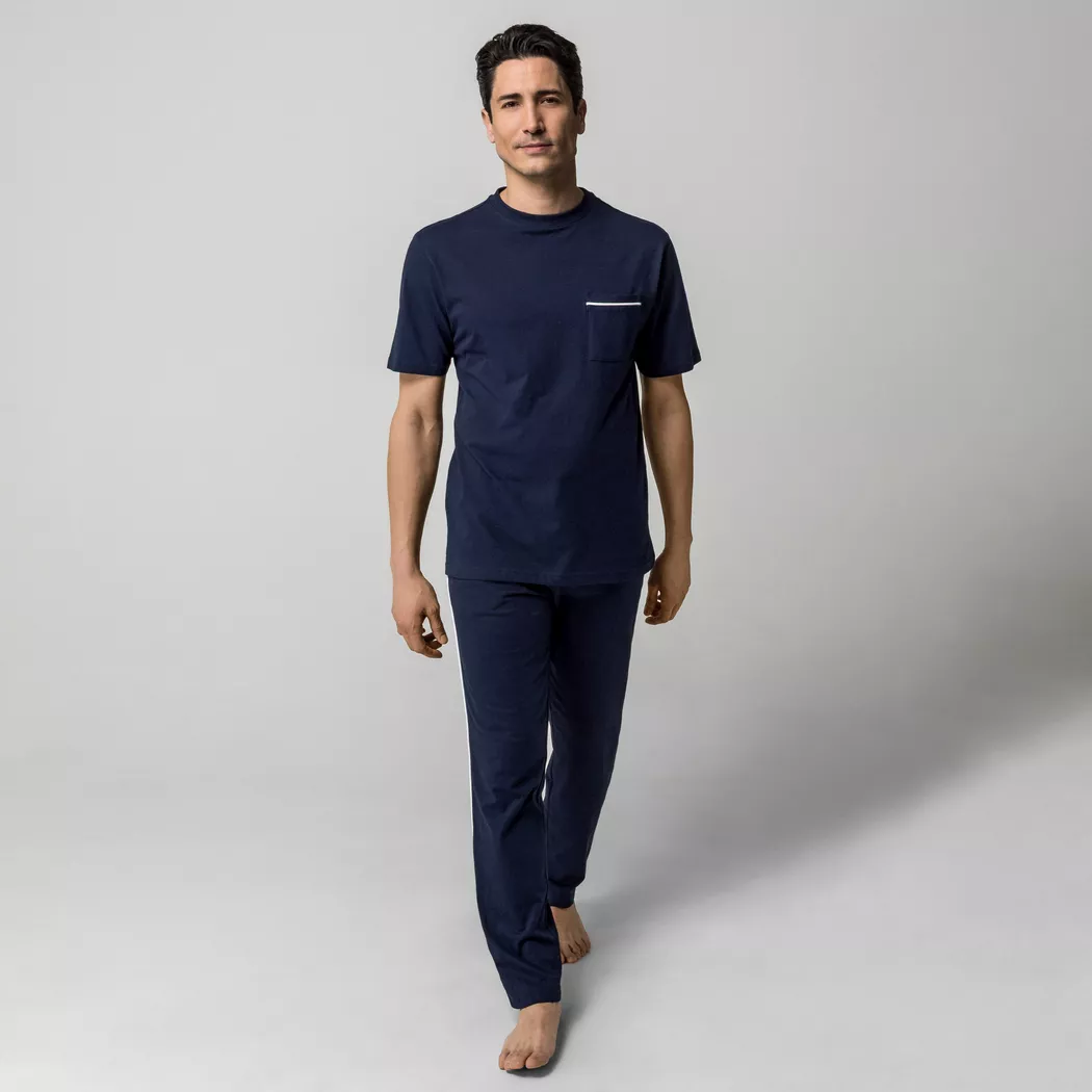 Manor Man - Pyjama-Set, für Herren, Marine, Größe S