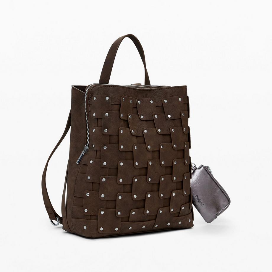 Desigual Zaino intrecciato con borchie  