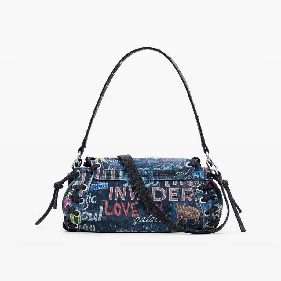 Desigual Sac Bandoulière Baguette Imprimé Graffiti  