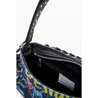 Desigual Borsa a Tracolla Baguette Stampa Graffiti  