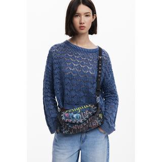 Desigual Borsa a Tracolla Baguette Stampa Graffiti  