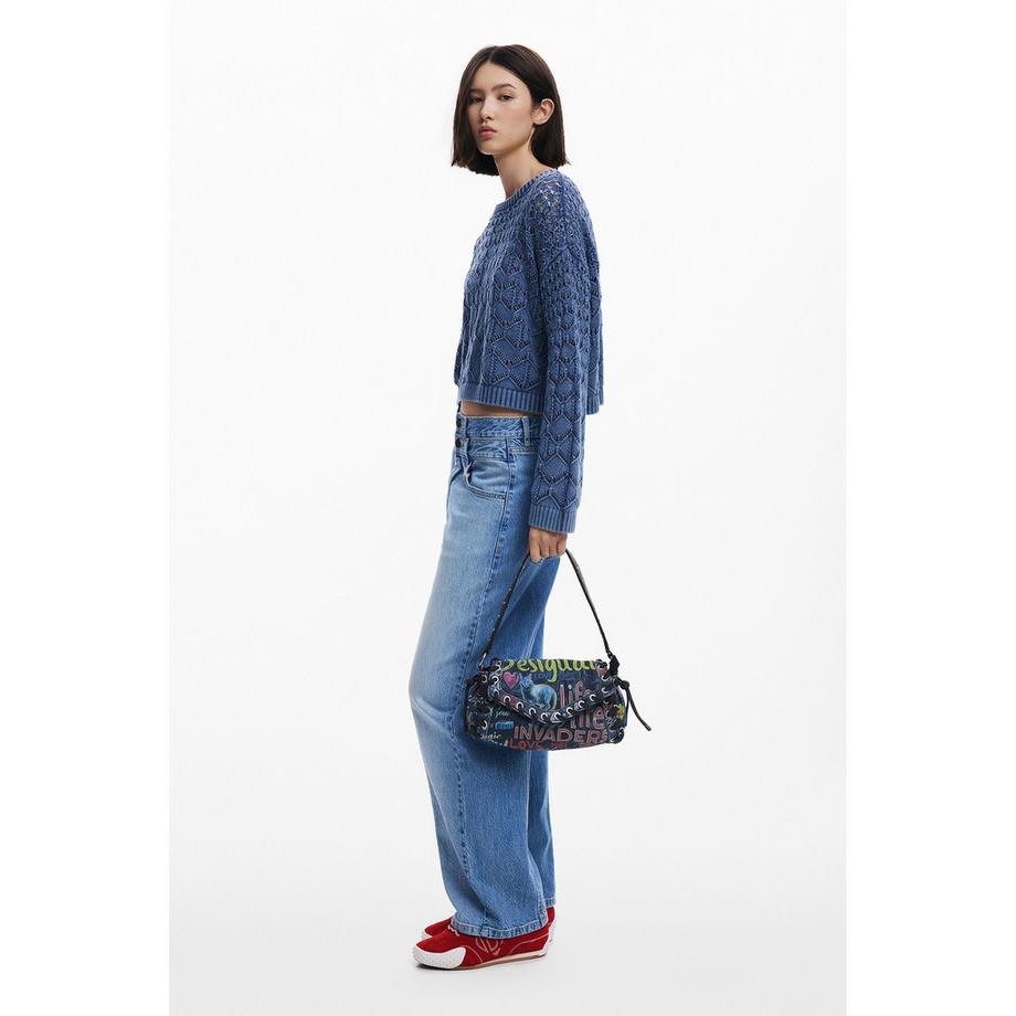 Desigual Sac Bandoulière Baguette Imprimé Graffiti  