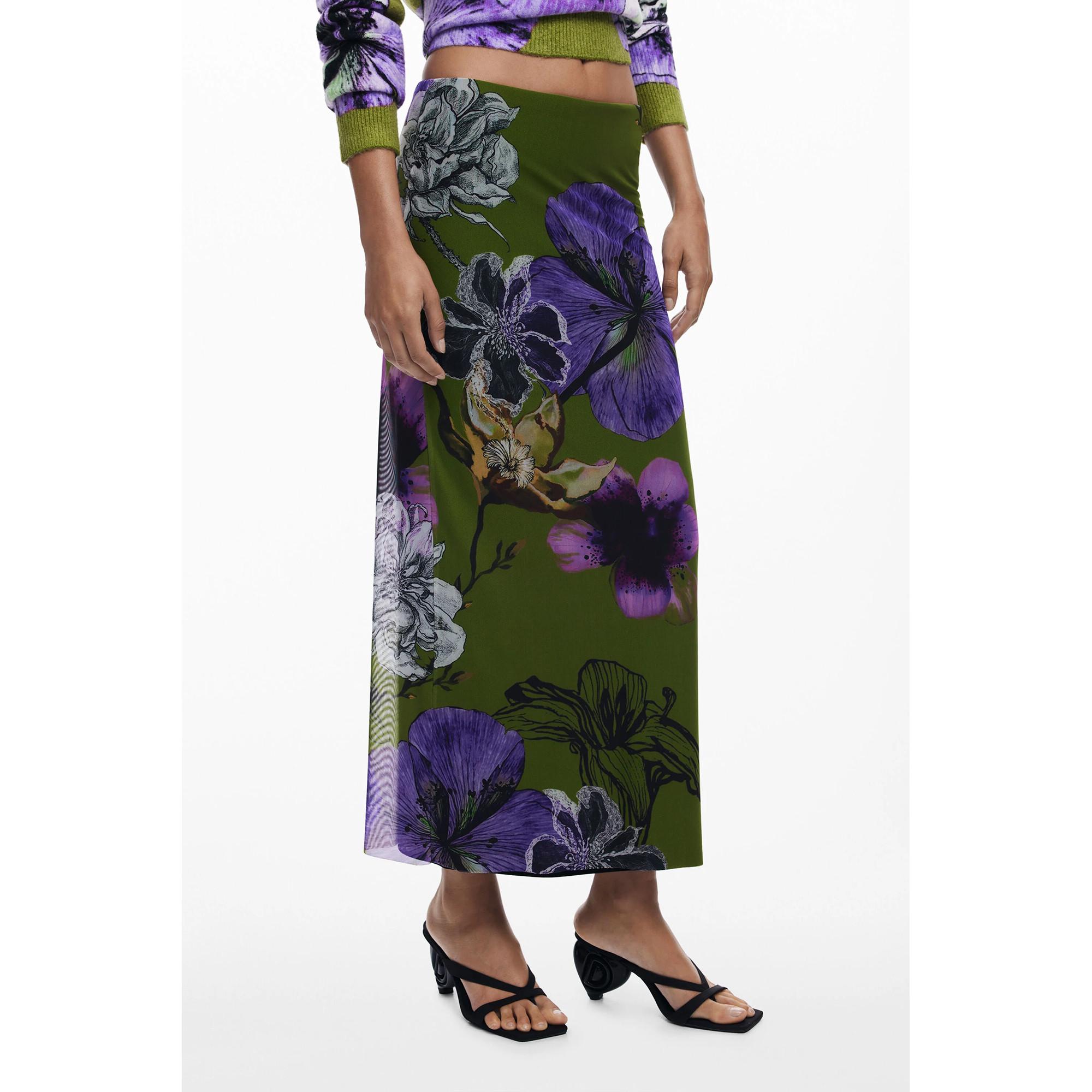 Desigual Blumenmuster Tüll Maxirock  